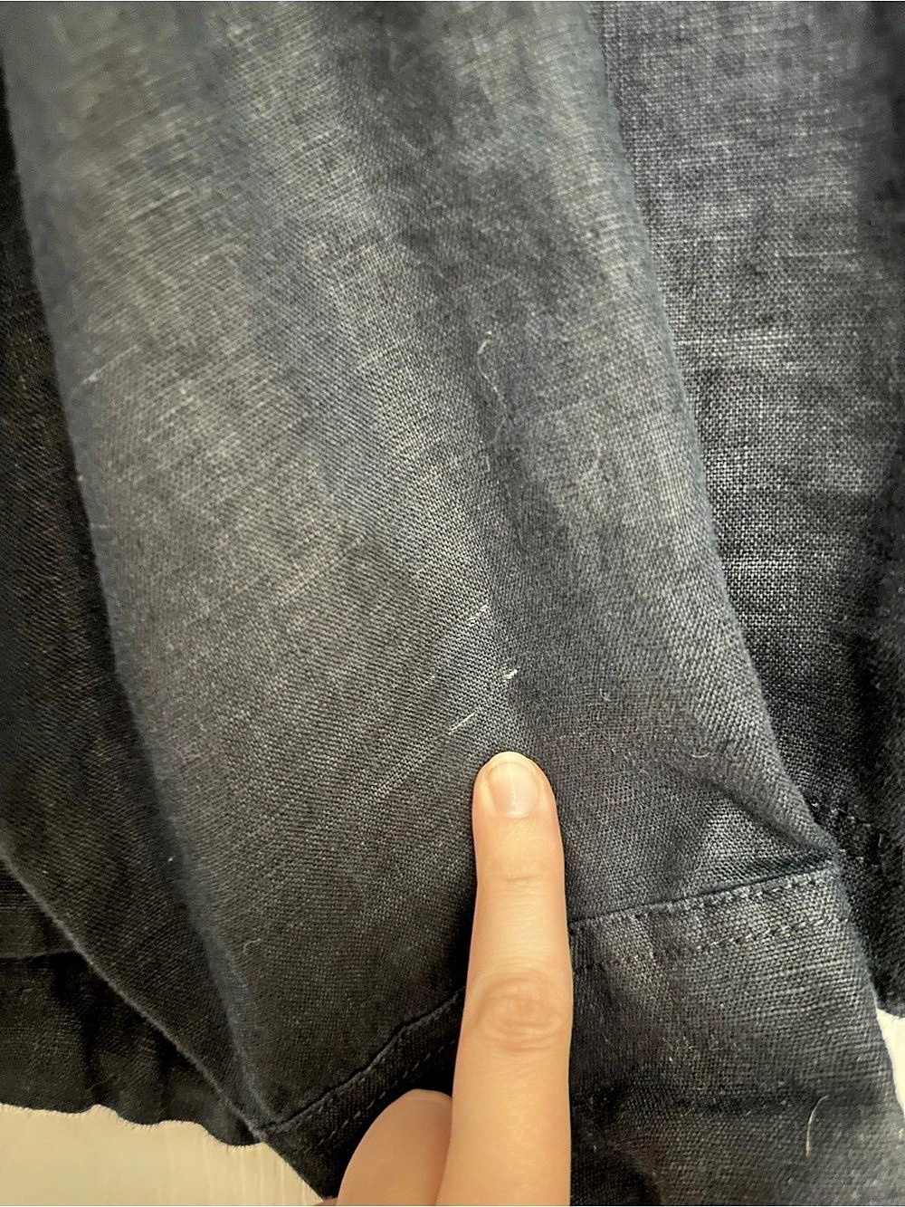 Talbots Washed Linen Jacket Utility Jacket in Blue, Large - Picture 8 of 8